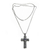 Amethyst pendant necklace, 'Jasmine Cross' - Amethyst pendant necklace