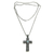 Blue topaz pendant necklace, 'Jasmine Cross' - Unique Blue Topaz and Sterling Silver Religious Necklace (image 2c) thumbail