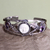 Amethyst cuff bracelet, 'Night Goddess' - Amethyst cuff bracelet