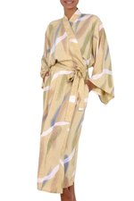 Women's batik robe, 'Sweet Nuance' - Women's Batik Patterned Robe