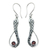 Garnet dangle earrings, 'Cobra Passion' - Garnet dangle earrings