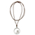 Bone pendant necklace, 'White Rose' - Bone pendant necklace (image 2a) thumbail