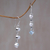 Cultured pearl and blue topaz dangle earrings, 'Silver Trail' - Cultured pearl and blue topaz dangle earrings (image 2b) thumbail