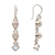 Cultured pearl and blue topaz dangle earrings, 'Silver Trail' - Cultured pearl and blue topaz dangle earrings (image 2c) thumbail