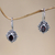 Garnet drop earrings, 'Balinese Elegance' - Fair Trade Garnet and Sterling Silver Drop Earrings (image 2) thumbail