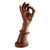 Wood sculpture, 'Hamsasya Mudra' - Original Wood Sculpture Hand Carved Art thumbail