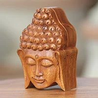 Holz-puzzle-box, „solem buddha“ – holz-puzzle-box