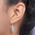 Amethyst dangle earrings, 'Baby Owl' - Sterling Silver and Amethyst Bird Earrings (image 2b) thumbail