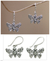 Sterling silver dangle earrings, 'Butterfly Vignette' - Sterling silver dangle earrings
