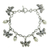 pulsera con charm de perlas cultivadas - Pulsera Charm Mariposas y Perlas Plata 925