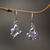 Sterling silver dangle earrings, 'Baby Butterfly' - Sterling silver dangle earrings