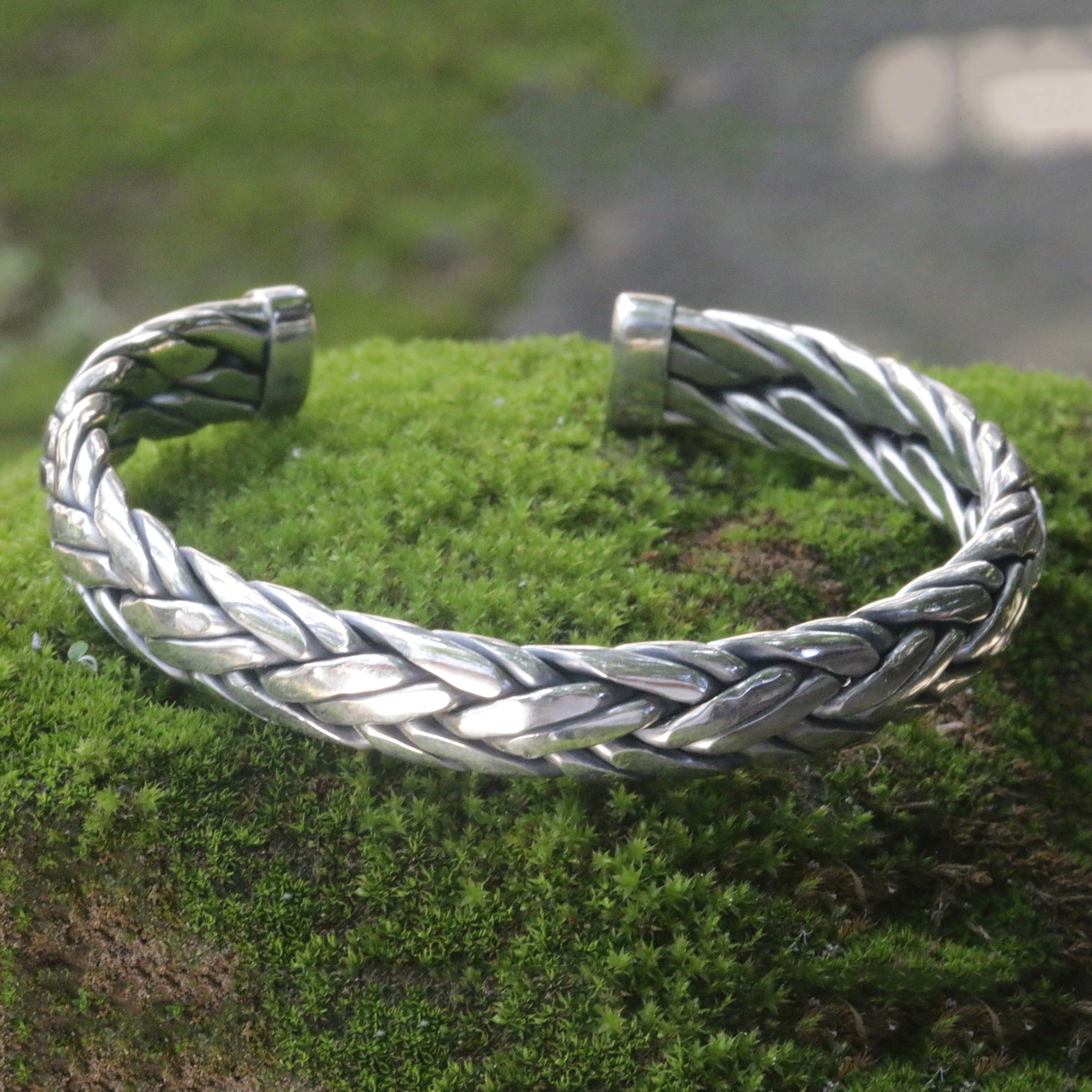 mens silver cuff bracelet
