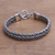 Men's sterling silver bracelet, 'Balinese Centipede' - Men's Silver Bracelet Sterling 925 Handmade (image 2b) thumbail