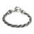 Men's sterling silver bracelet, 'Naga Twist' - Men's Handcrafted Sterling Silver Torsade Bracelet thumbail