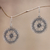 Sterling silver dangle earrings, 'Dazzling Suns' - Handmade Sterling Silver Dangle Earrings thumbail