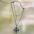 Amethyst pendant necklace, 'Maltese Cross' - Amethyst pendant necklace