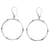 Sterling silver dangle earrings, 'Bamboo Circle' - Sterling silver dangle earrings