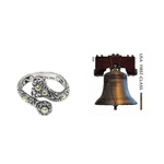 Gold accent wrap ring, 'Heartfelt Embrace' - Gold accent wrap ring