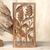 Wood relief panel, 'Balinese Heliconia' - Floral Balinese Relief Panel Hand Carved Wall Sculpture (image 2) thumbail