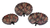 Wood batik decorative plates, 'Kirno Monda' (set of 3) - Wood batik decorative plates (image 2a) thumbail