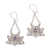 Amethyst dangle earrings, 'Treasured Lotus' - Amethyst flower earrings thumbail