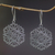 Sterling silver floral earrings, 'Heart of Rose' - Sterling silver floral earrings (image 2) thumbail