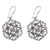 Sterling silver floral earrings, 'Heart of Rose' - Sterling silver floral earrings thumbail