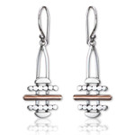 Gold accent earrings, 'Golden Horizon' - Gold accent dangle earrings