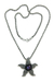Cultured pearl pendant necklace, 'Menjangan Starfish' - Purple Iridescent Pearl and Sterling Silver Necklace (image 2a) thumbail