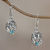 Sterling silver flower earrings, 'Bali Bouquet' - Artisan Crafted Turquoise Flower Earrings