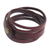 Leather wrap bracelet, 'Crimson Whisper' - Artisan Crafted Red Leather Wrap Bracelet (image 2d) thumbail