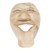 Wood mask, 'Laugh Out Loud' - Hand Carved Bali Hibiscus Wood Mask (image 2a) thumbail