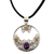 Citrine and amethyst floral necklace, 'Frangipani Moon' - Citrine Amethyst and Sterling Silver Necklace Bali Jewelry (image 2a) thumbail