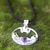 Citrine and amethyst floral necklace, 'Frangipani Moon' - Citrine Amethyst and Sterling Silver Necklace Bali Jewelry (image 2c) thumbail