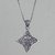 Sterling silver pendant necklace, 'Star of Bali' - Balinese Floral Star Handmade Silver Necklace thumbail