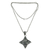 Sterling silver pendant necklace, 'Star of Bali' - Balinese Floral Star Handmade Silver Necklace (image 2c) thumbail