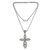 Sterling silver pendant necklace, 'Kawung Rosette Cross' - Handmade Javanese Style Silver Cross Necklace (image 2c) thumbail