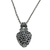 Sterling silver pendant necklace, 'Leaf Medallion' - Balinese Handmade Leaf Motif Silver Necklace (image 2a) thumbail