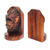 Sujetalibros de madera, (par) - Sujetalibros de orangután firmados artesanalmente balineses (par)