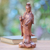 Wood statuette, 'Beautiful Kwan Im' - Buddhist Goddess Sculpture Hand-carved Wood (image 2) thumbail