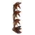 Wood sculpture, 'Dolphin Dance' - Three Dolphins Sculpture Hand Carved Wood (image 2b) thumbail