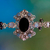 Cultured pearl and onyx bracelet, 'Gianyar Magnificence' - Rainbow Moonstone Pearl and Onyx Bracelet (image 2b) thumbail