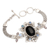 Cultured pearl and onyx bracelet, 'Gianyar Magnificence' - Rainbow Moonstone Pearl and Onyx Bracelet (image 2c) thumbail