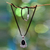 Onyx and amethyst flower necklace, 'Empress Garden' - Onyx Amethyst Citrine and Sterling Silver Necklace Jewelry (image 2b) thumbail