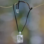 Cultured pearl pendant necklace, 'Nature's Moon' - Artisan Crafted Pearl and Sterling Silver Necklace Jewelry