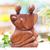 Wood statuette, 'Family Peace' - Original Wood Sculpture Hand Carved in Indonesia (image 2) thumbail