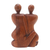 Wood statuette, 'Family Peace' - Original Wood Sculpture Hand Carved in Indonesia (image 2b) thumbail