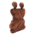 Wood statuette, 'Family Peace' - Original Wood Sculpture Hand Carved in Indonesia (image 2c) thumbail