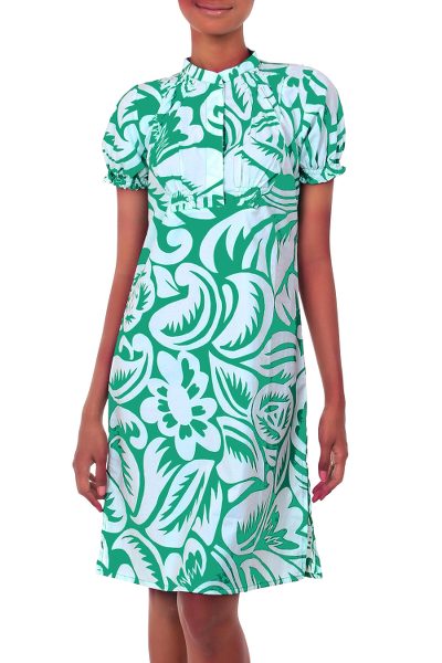 Silk Screened Cotton Dress
