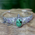 Amethyst and peridot cuff bracelet, 'Turquoise Turtle' - Balinese Turtle Cuff Bracelet (image 2) thumbail
